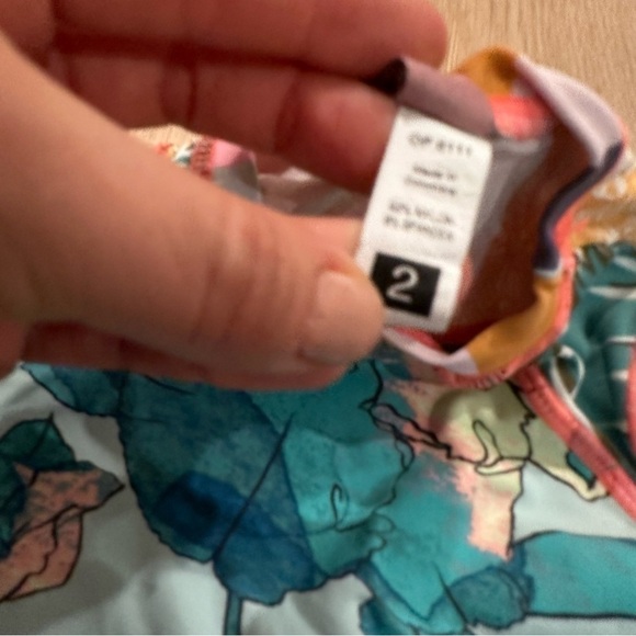 Maaji Girls Rash guard floral striped 2T - Picture 3 of 4